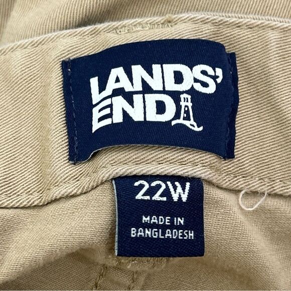 Lands End Khaki Pants Women’s 22W Flat Front Pockets - Picture 7 of 9